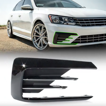 Решетка переднего бампера правая боковая VW Passat b8 15-19 USA R-Line 561-854-662-J-FOD