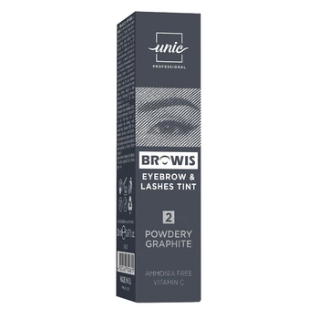 Краска для ресниц и бровей Unic Browis Eyebrow Lashes Tint №2 Powdery Graphite 20 мл