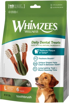 Ласощі Whimzees Toothbrush у формі зубної щітки для собак L 6 шт (8718627750681)