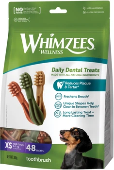 Ласощі Whimzees Toothbrush у формі зубної щітки для собак XS 48 шт (8718627750650)