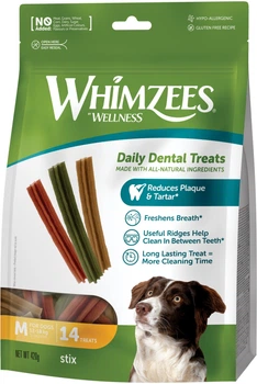 Ласощі Whimzees Stix у формі паличок для собак M 14 шт (8718627752524)