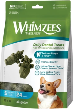 Ласощі Whimzees Alligator для собак у формі Алігатора S 24 шт (8718627752586)