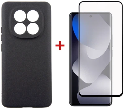 Комплект чехол для смартфона + стекло Dengos Carbon для Xiaomi Redmi Note 15 Black (DG-KM-185)