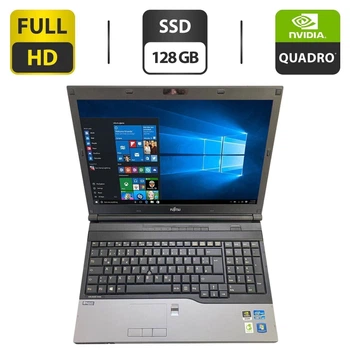 Мобільна робоча станція Б-клас Fujitsu Celsius H720 / 15.6" (1920x1080) TN / Intel Core i7-3720QM (4 (8) ядра по 2.6 - 3.6 GHz) / 16 GB DDR3 / 128 GB SSD / nVidia Quadro K1000M, 2 GB GDDR3, 128-bit / WebCam б/в
