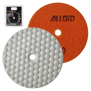 Круг алмазний шліфувальний Alloid Pro HEXAGON на липучці 100 мм, зерно 300