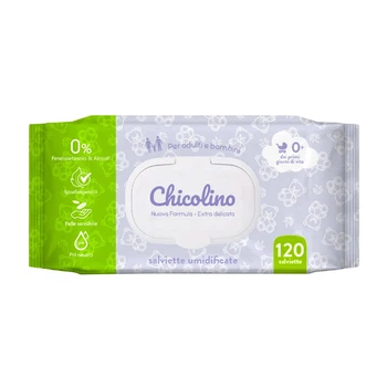 Влажные салфетки Chicolino для детей и взрослых 120 шт