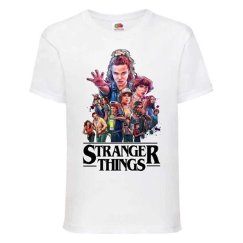 Футболка детская Очень странные дела (Stranger Things 0028) белая 140 см