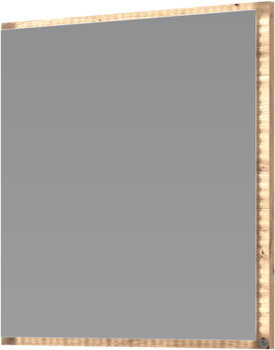 Lustro łazienkowe Halmar Aviola z oświetleniem LED 60 cm Dąb Artisan (5905248133747)