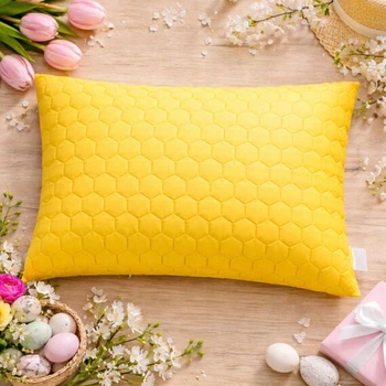 Подушка SunnyMood 50х70 см IDEIA блискавкою гіпоалергенна жовта