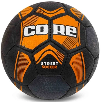 Мяч для уличного футбола Core Street Soccer Черно-оранжевый (размер 5) FB-7942