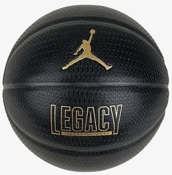 Мяч баскетбольный NIKE JORDAN LEGACY 2.0 8P DEFLATED BLACK/BLACK/BLACK/METALLIC GOLD size 7