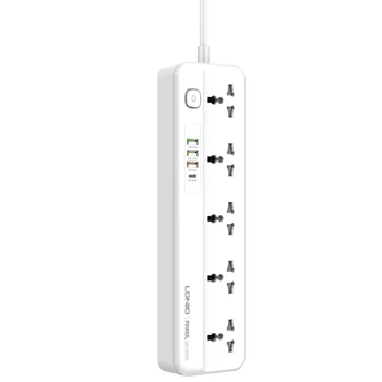 Мережевий подовжувач LDNIO SC5415 5 universal ports /1 PD/1 QC/2 auto ID 2m Білий