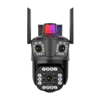 Уличная Черная WiFi IP камера HW-SM1-20S 12Мп 3 независимых объектива