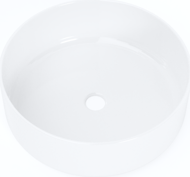 Umywalka Halmar Fasano nablatowa okrągła 45 cm Biała (5905248133761)