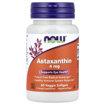 Астаксантин Now Foods (Astaxanthin) 4 мг 60 капсул (NOW-03251)