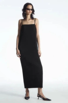 Сукня жіноча COS plissé midi slip dress 1221923001 M Чорний