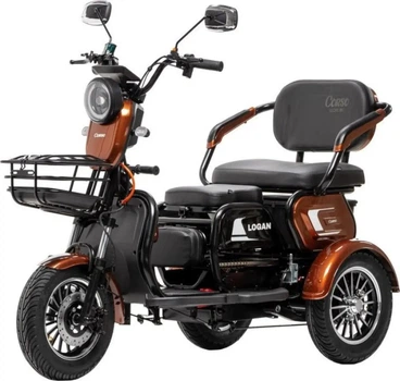 Электроскутер Трехколесный Corso Logan (1200W 72V/23Ah) Коричневый