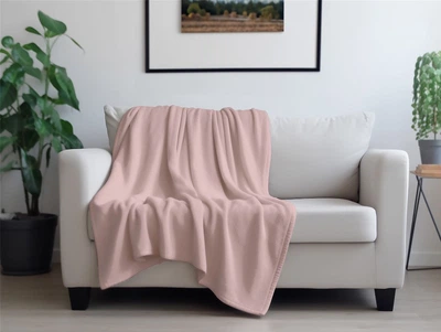 Плед Biltex Flannel розовый Silver Pink Полуторный 150х200 см (4820298414121)