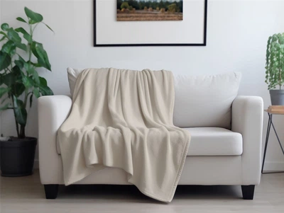 Плед Biltex Flannel песочный Rainy Day Двуспальный 180х200 см (4820298414398)
