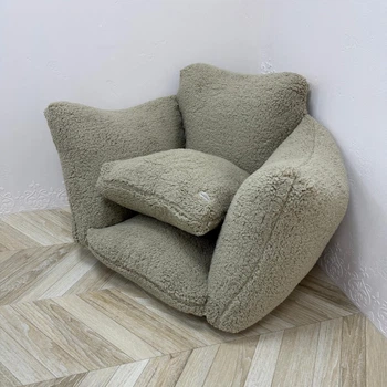 Бескаркасное кресло Teddy 90х60х70 см бежевое