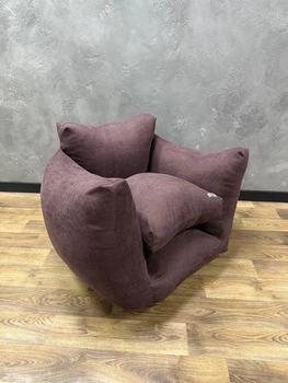 Бескаркасное кресло Velvet 90х60х70 см коричневое