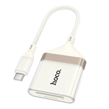 Переходник Hoco UA40A 2-in-1 Card Reader Type-C Абрикосовый