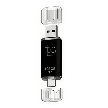 USB Flash Drive 3.0 T&G 128gb USB/Type C 009 Черный