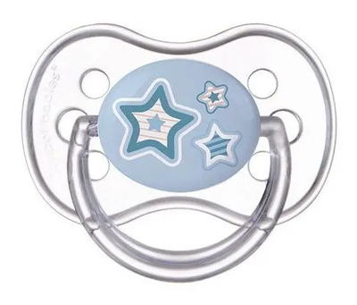 Силіконова симетрична пустушка Canpol babies Newborn Baby 0-6 місяці (синя)