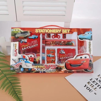Набір канцелярії Cars (Тачки) Маквін (Macqueen) для дітей, 14 предметів, подарунковий