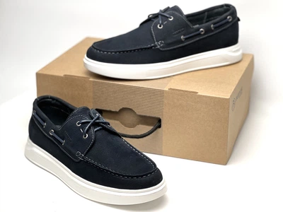 Мужские топсайдеры мокасины Bryson Suede Denim 45