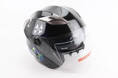Шлем открытый для скутера BLD-708 S (55-56 см), чёрно-синий BLD