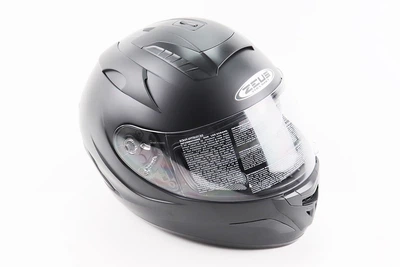 Шлем интеграл для мотоцикла ZS-806F Solid M с откидными очками чёрный мат ZEUS