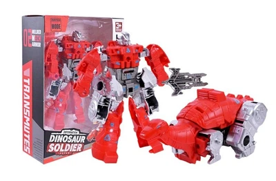 Робот-трансформер Star Toys 13см Dinosaur Soldier Воин-Динозавр 2 в 1 красный HF9001-8