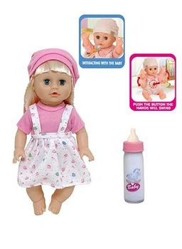Лялька функціональна Star Toys 34см з пляшкою говорить мама, повторює слова і сміється 149B