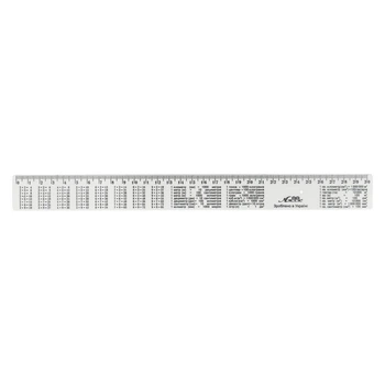 Лінійка з табличкою множення AS-0612, К-9052 білий, пластикова, 30 см