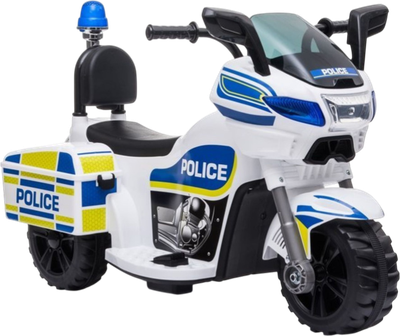 Motocykl elektryczny dla dzieci LEAN Toys Policja TR1912 Biały (5908275995593)