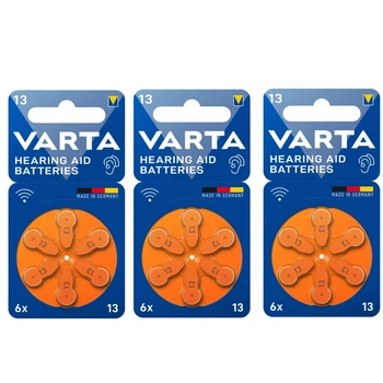 Батарейка ZA13 (PR48) Varta 18 ШТУК, для слухових апаратів, повітряно-цинкова