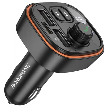 FM - трансмітер Borofone BC59 Heroic (USB-A/USB-C) 5V/3A Black