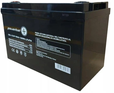 Аккумулятор LiFePO4 12.8V 100Ah Powerbat 100A тяговый для ИБП Powerbat (CB-L100)