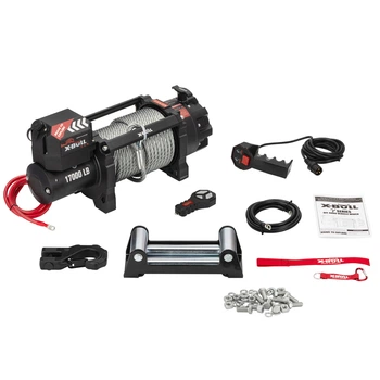 Електрична лебідка X-BULL 17000 LBS (7727 кг) 12V, сталевий трос