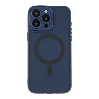 Чехол-накладка Magnetic Matte Camera Lens with Magsafe for iPhone 12 Pro Max Dark Blue