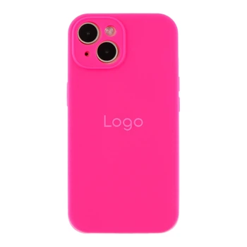 Противоударный Чехол Silicone Case Full Size with Frame для iPhone 15 Plus 38.Shiny Pink