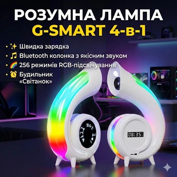 Многофункциональная 5 в 1- Bluetooth-колонка с LED-дисплеем, будильником, часами и RGB-подсветкой Abyss G69 Pro Lyrics