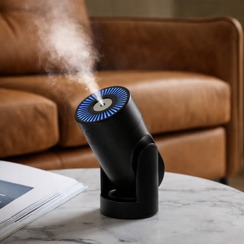 Зволожувач повітря-нічник Shaking Head Humidifier L09 — 220 мл, ультразвуковий, з регульованим нахилом, LED-підсвічування, USB-живлення
