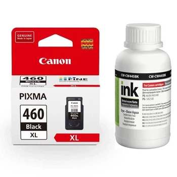 Картридж Canon PG-460XL Black + Чорнило ColorWay CW-CW445BK02 200мл