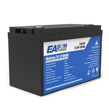 Аккумулятор литиевый EASUN 12V 100Ач LiFePO4 BMS 1280Wh Grade А