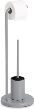 Стійка для туалетного паперу Zeller Vetro з щіткою для унітазу 63 см (4003368189734)