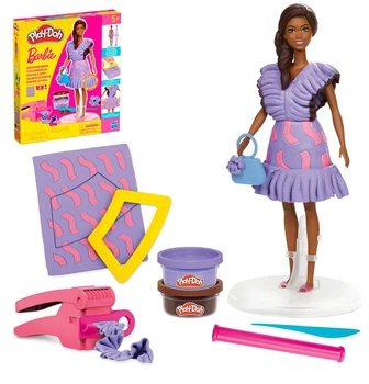 Набор для творчества Hasbro Play-Doh Пластилин Barbie Fashionista Рюши + кукла (G1359) (5010996315687)