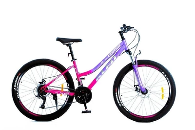 Спортивний гірський велосипед 26 дюймів SunRun 21 швидкість Corso KLEO KL-26027 рожево-фіолетовий жіночий