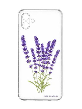 Прозрачный чехол на Samsung Galaxy A07 (A075) Лаванда (принт 28)